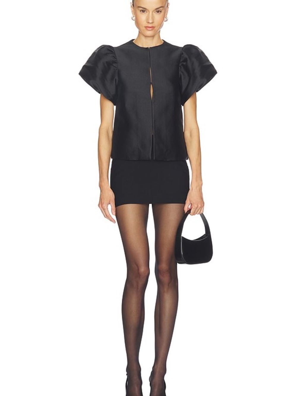 Aligne Puff Sleeve Top in Black